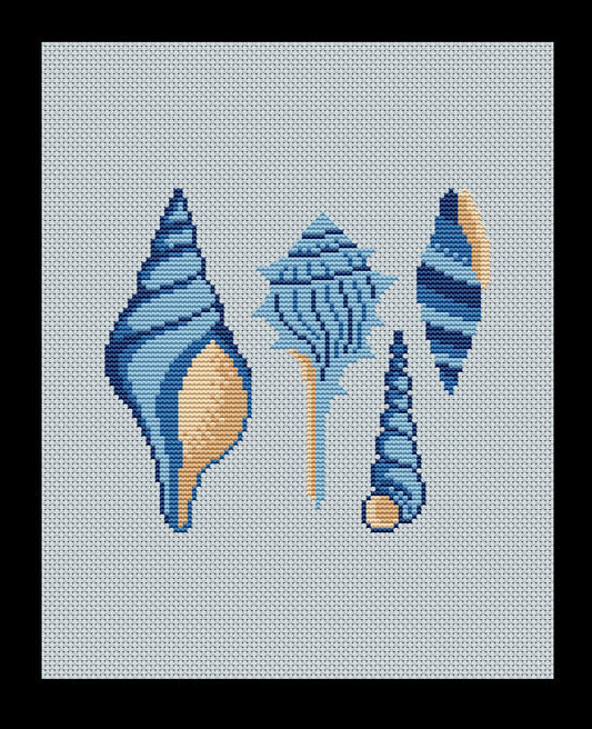 Seashell Collection Cross-stitch, Made-to-Order
