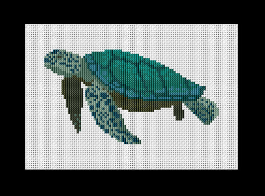 Sea Turtle Cross-stitch, DIY Kit