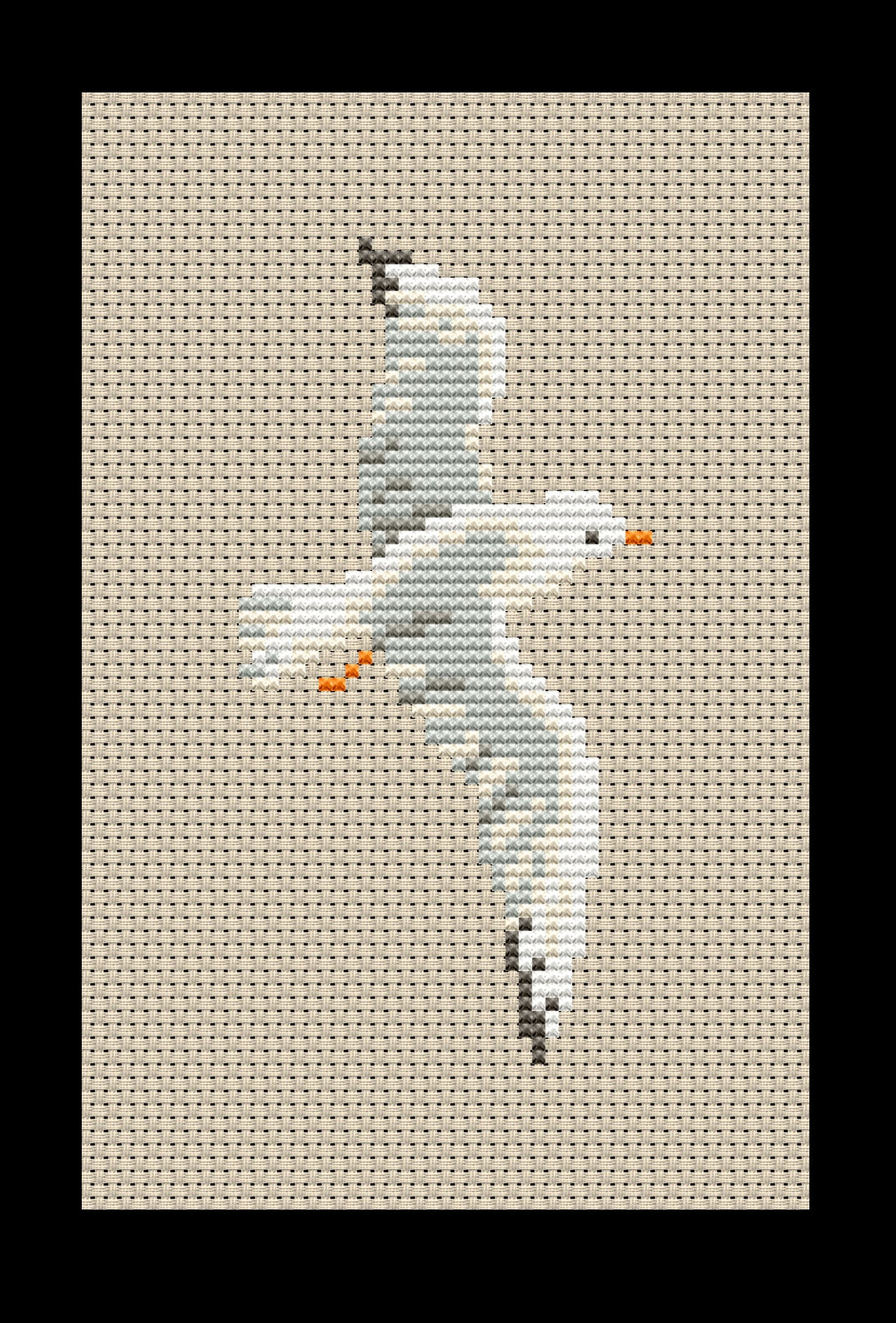 Seagull Cross-stitch, Made-to-Order