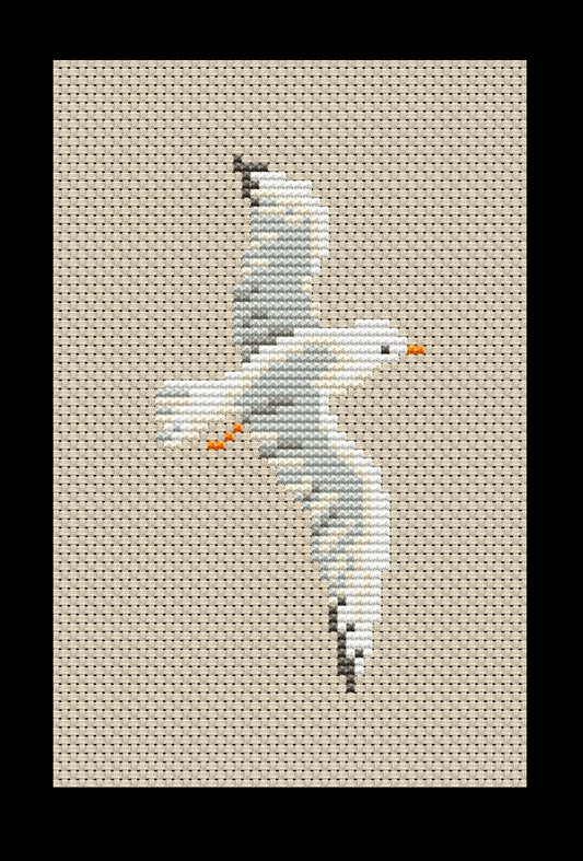 Seagull Cross-stitch, Made-to-Order