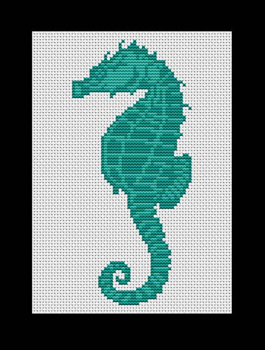 Seahorse Cross-stitch, DIY Kit