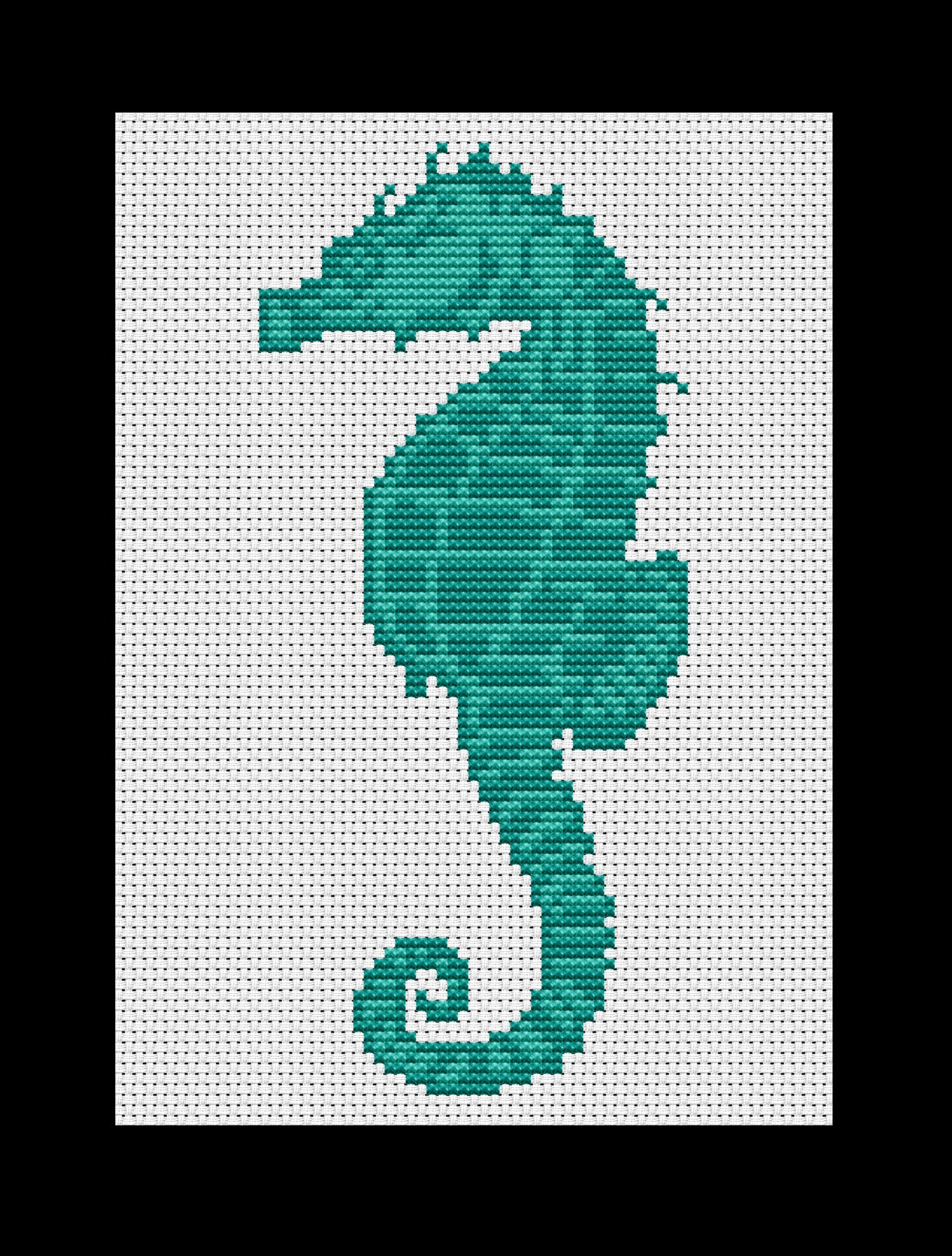 Seahorse Cross-stitch, Made-to-Order