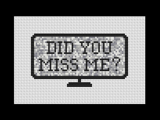 Sherlock Holmes "Did You Miss Me?" TV Cross-stitch, Made-to-Order