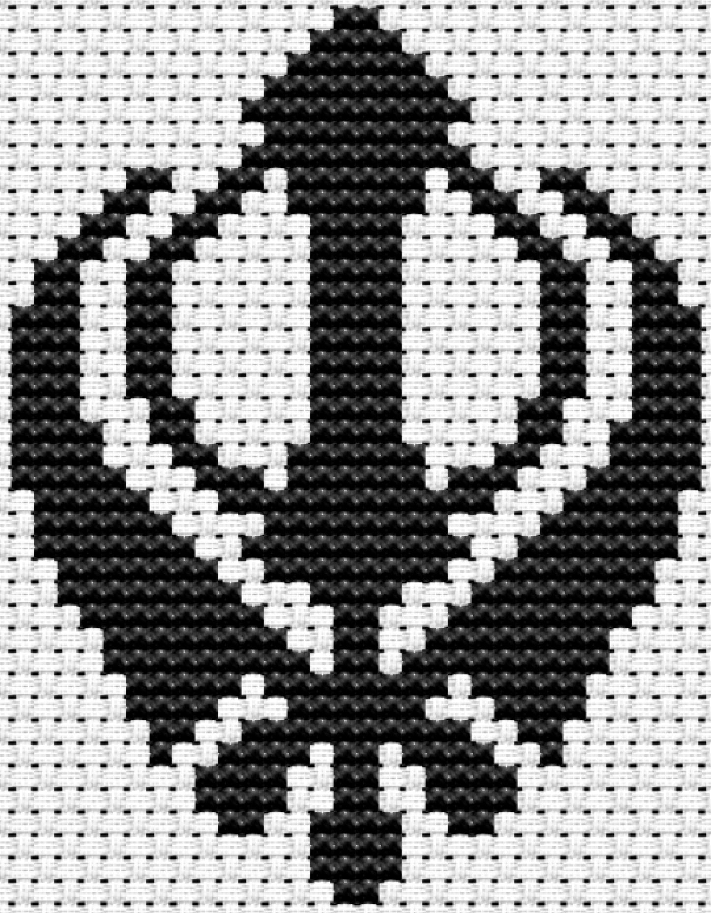 Sikh Khanda Cross-stitch, Made-to-Order