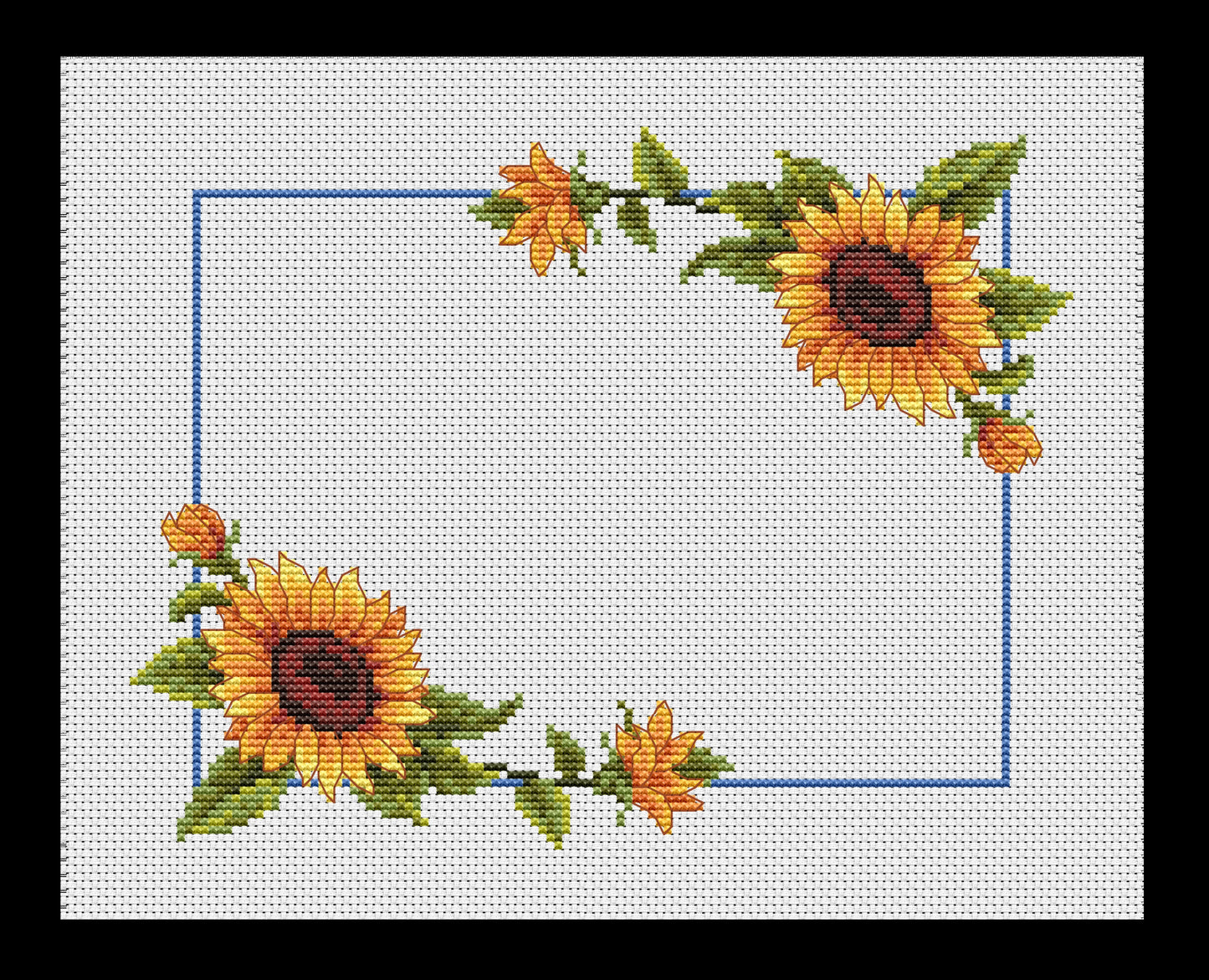 Sunflowers Border Cross-stitch, DIY Kit