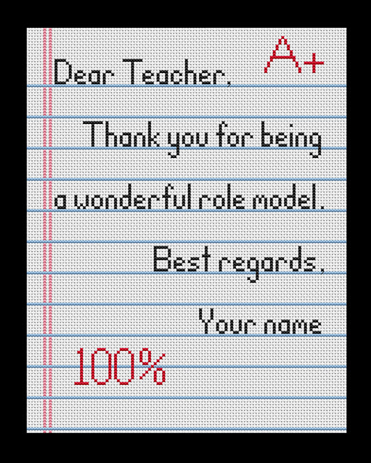 Dear Teacher Cross-stitch, DIY Kit