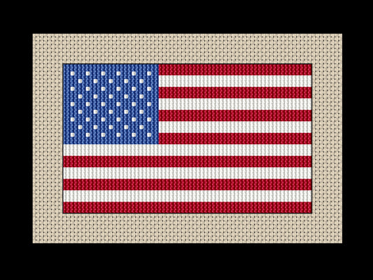 USA Flag Cross-stitch, Made-To-Order