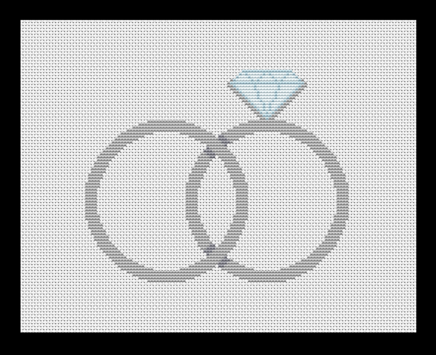 Wedding Rings Cross-stitch, Made-To-Order