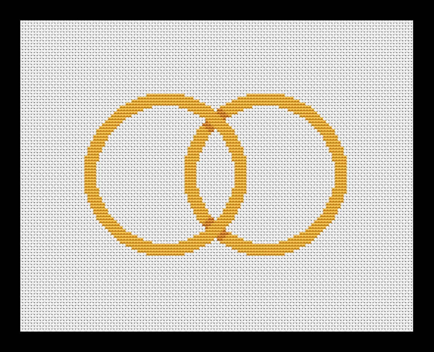 Wedding Rings Cross-stitch, DIY Kit
