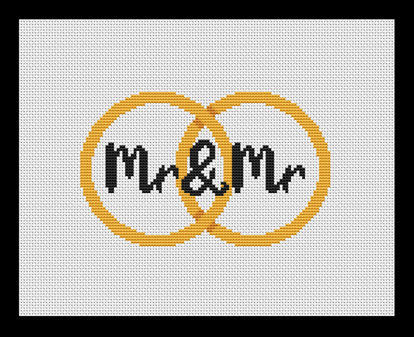 Wedding Rings Cross-stitch, Made-To-Order