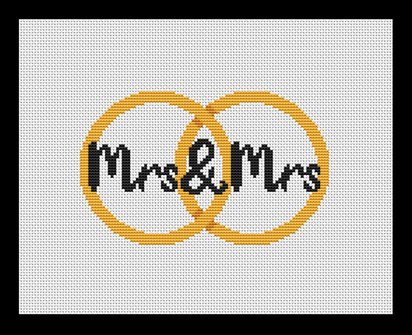 Wedding Rings Cross-stitch, DIY Kit