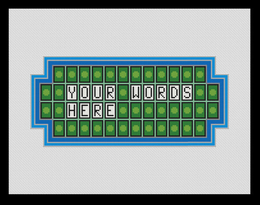 Wheel of Fortune Game (Customizable) Cross-stitch, Made-To-Order